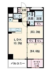 アーバネックス天満橋South 12階2SLDKの間取り