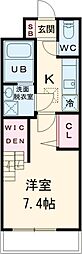 （仮）ルネス上浜 1階1Kの間取り