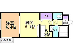 間取図画像 1LDK