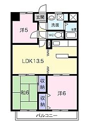 センチュリーハイランド 5階3LDKの間取り