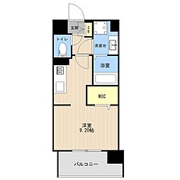 LIBTH新水前寺 5階ワンルームの間取り