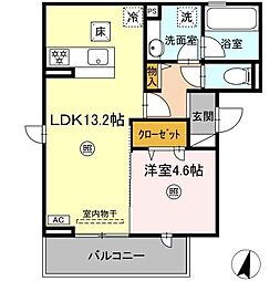 ル・シュマン 1LDKの間取図画像