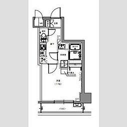 S-RESIDENCE両国緑 2階1Kの間取り