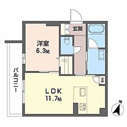 間取図画像 1LDK