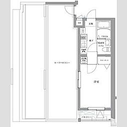 エスパシオ西高島平 5階1Kの間取り