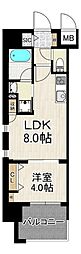サンロージュ大分駅前 1LDKの間取図画像