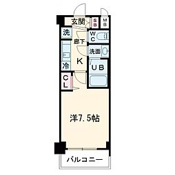 ソルテラス大阪BAY STATION SIDE 3階1Kの間取り