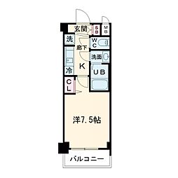 ソルテラス大阪BAY STATION SIDE 3階1Kの間取り