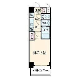 ソルテラス大阪BAY STATION SIDE 805 8階1Kの間取り