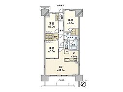 ＳＨＩＮＴＯ　ＣＩＴＹ　Ｃ棟 15階3LDKの間取り