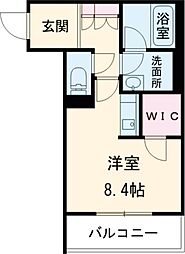 グレイスコート 2階ワンルームの間取り