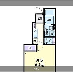 Grande Faith(グランフェイス) 大津 1階1Kの間取り
