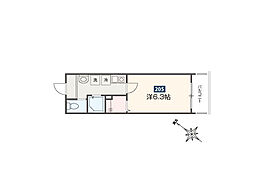 東武野田線 東岩槻駅 徒歩4分の賃貸アパート 2階1Kの間取り