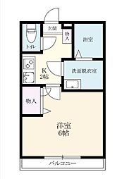 ビカッち 1階1Kの間取り