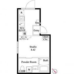 CASA PIAZZA練馬北町 3階ワンルームの間取り