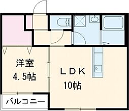 ms court Nt 1階1LDKの間取り