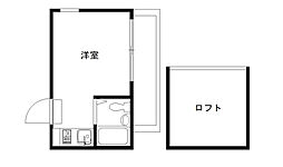 TRAUM HOUSE 1階ワンルームの間取り