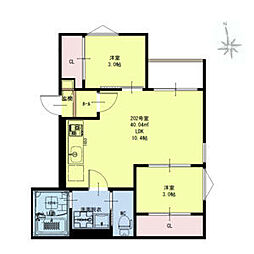REGALEST Y、s 2階2LDKの間取り