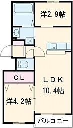 LIFEFIELDみやま 3階1SLDKの間取り