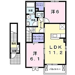 フォレスト光2 2LDKの間取図画像