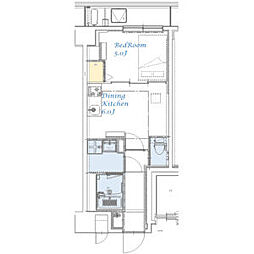 スプランディッド大島 7階1DKの間取り