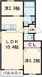 LIFEFIELDみやま 3階1SLDKの間取り