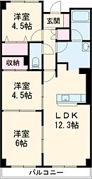 JR阪和線 和泉砂川駅 徒歩13分の賃貸マンション 7階3LDKの間取り
