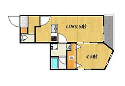 ＳａｎｔａＣｒｕｚ東谷山 3階1LDKの間取り