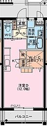 MARINE　ROAD（マリンロード） 2階ワンルームの間取り