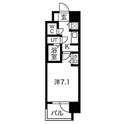 ラヴ神戸三宮 10階1Kの間取り