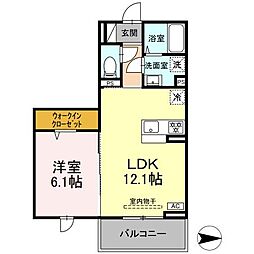 グレイスガーデンA 305 3階1LDKの間取り