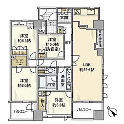 ビーコンヒル能見台センターヒル・E館 11階4LDKの間取り