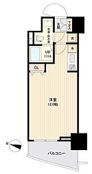 ＳＩＤＥ　Ｏｎｅ 15階ワンルームの間取り