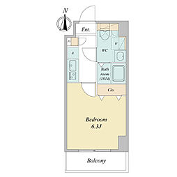 JR京浜東北・根岸線 蕨駅 徒歩4分の賃貸マンション 2階1Kの間取り