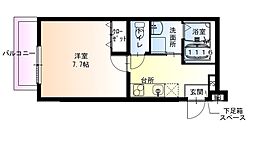 フジパレス湊サウス 2階1Kの間取り