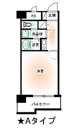 ベルトピア坂出II 4階ワンルームの間取り