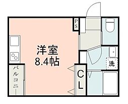 JR豊肥本線 武蔵塚駅 徒歩16分の賃貸アパート 1階ワンルームの間取り
