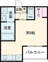 (仮称)reve西条岡町 3階1Kの間取り