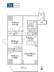 ＡＳＭＡＣＩ　　ＭＡＩＳＯＮ両国II 4階3LDKの間取り