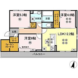 BLISS COURT II 1階3LDKの間取り