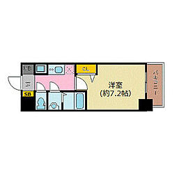 プレサンス丸の内雅殿 1Kの間取図画像
