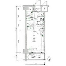 JR京浜東北・根岸線 西川口駅 徒歩11分の賃貸マンション 4階1Kの間取り