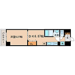 ＣＩＴＹ連坊VII 3階1DKの間取り