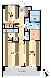 ＨＦ若林公園レジデンス 2階2LDKの間取り