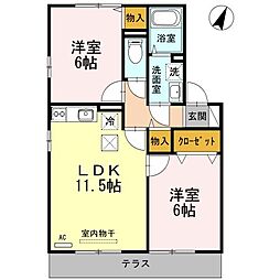 フィアホイザードリット 2LDKの間取図画像