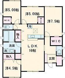 三岐鉄道三岐線 丹生川駅 徒歩23分の賃貸一戸建て 1階4LDKの間取り