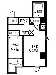 Residence Iconn KAWARAMACHI 1001 10階1LDKの間取り