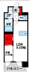 プレジデンス ざ 三萩野 1LDKの間取図画像