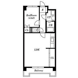 メゾンイトウ 2階1LDKの間取り