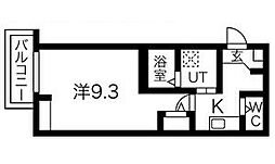 神戸市西神・山手線 妙法寺駅 徒歩7分の賃貸マンション 3階1Kの間取り